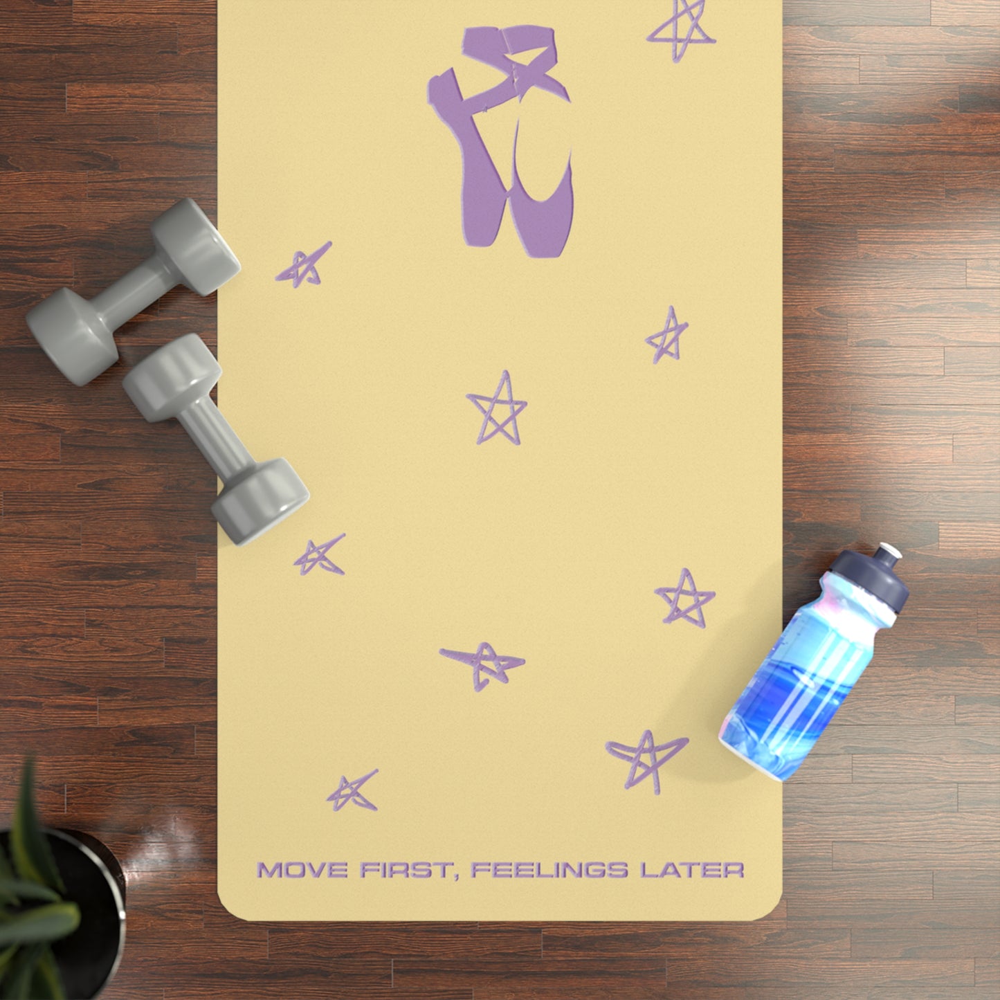 Move First, Feelings Later - Rubber Yoga Mat